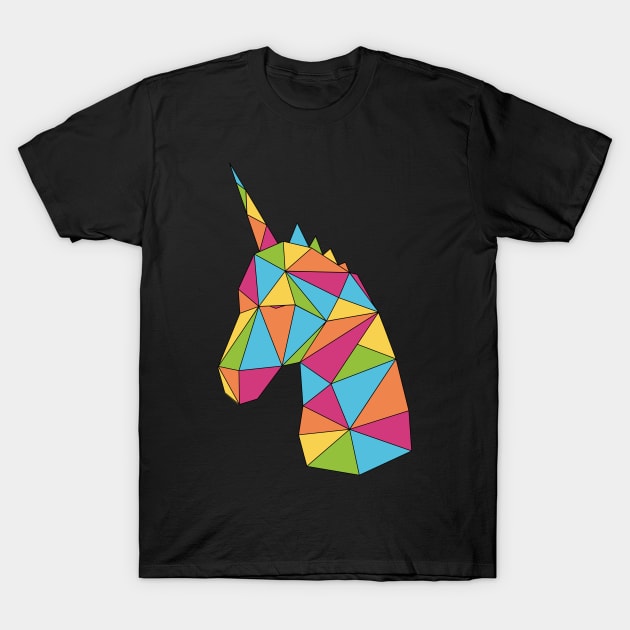 Unicorn Rainbow Colors T-Shirt by FairyTees